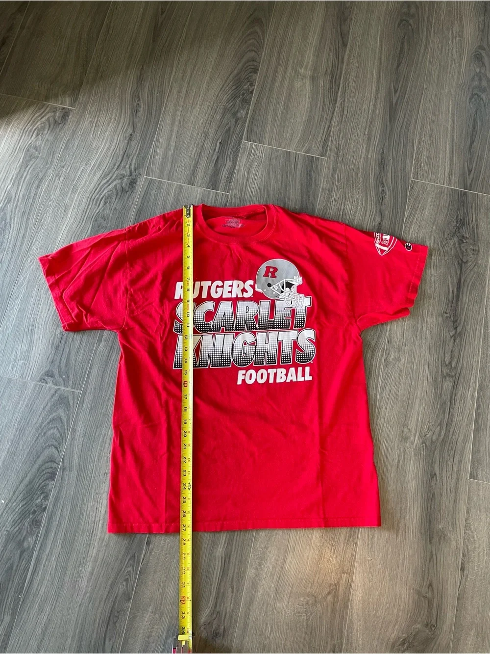 Red Rutgers University Scarlet Knights Football t-shirt Men’s size large Vintage - Picture 5 of 6